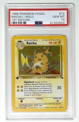 V1647: 1999: Raichu: 14/62:  1st Edition: PSA: 10: GEM MT: 41200503